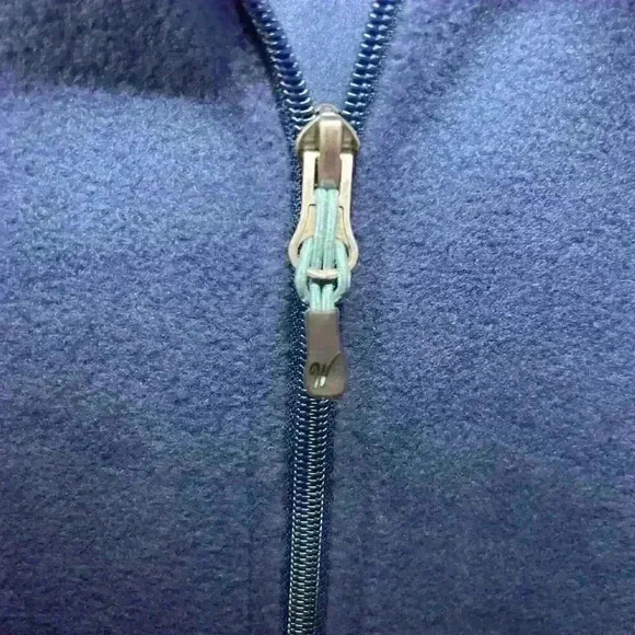 Woolrich Women's 'Andes' Marine Blue Full Zip Fleece Vest Pockets XL Petite - Picture 13 of 14